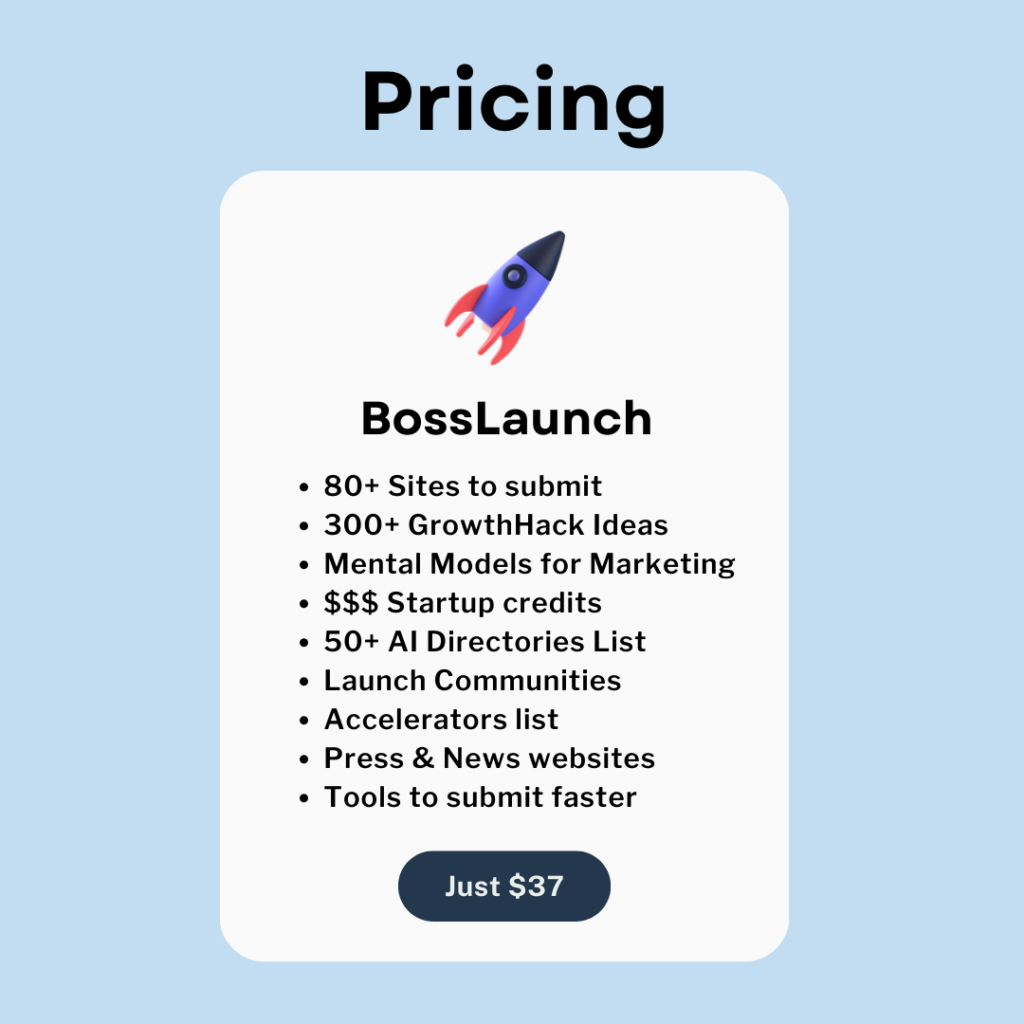 BossLaunch Pricing